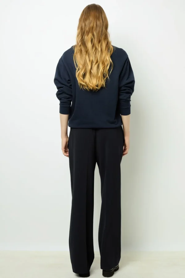 Cheap Navy blue logo sweatshirt - ADRIENNE Tops & T-Shirts