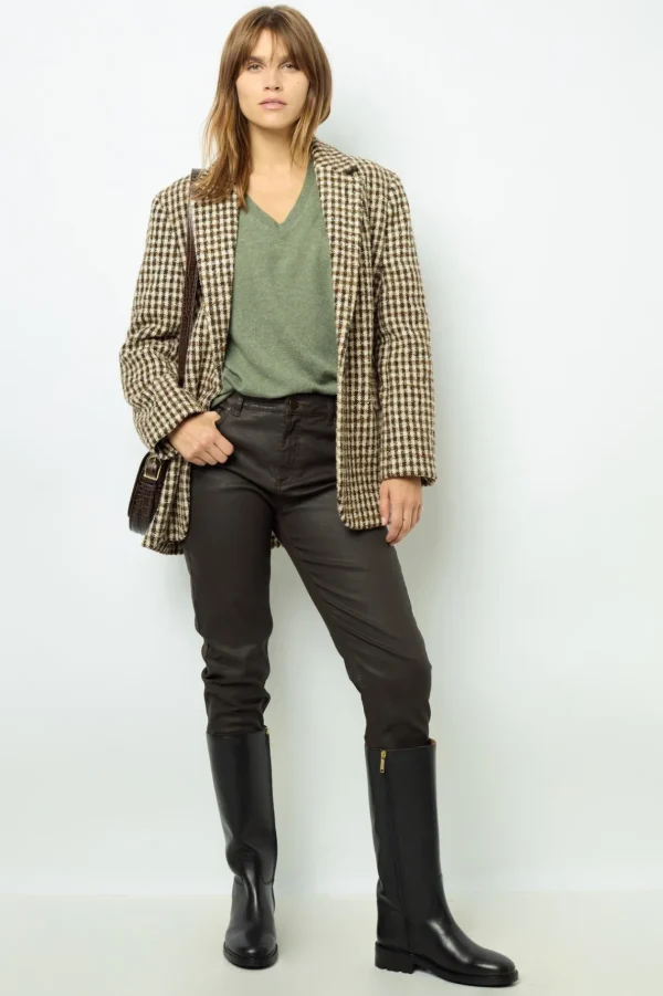 Online Oversized Khaki cashmere sweater - JOURDAN Knitwear