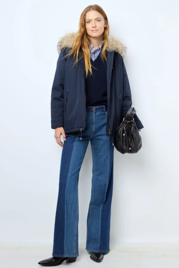 Sale Parka with fur hood - LEONORE Coats