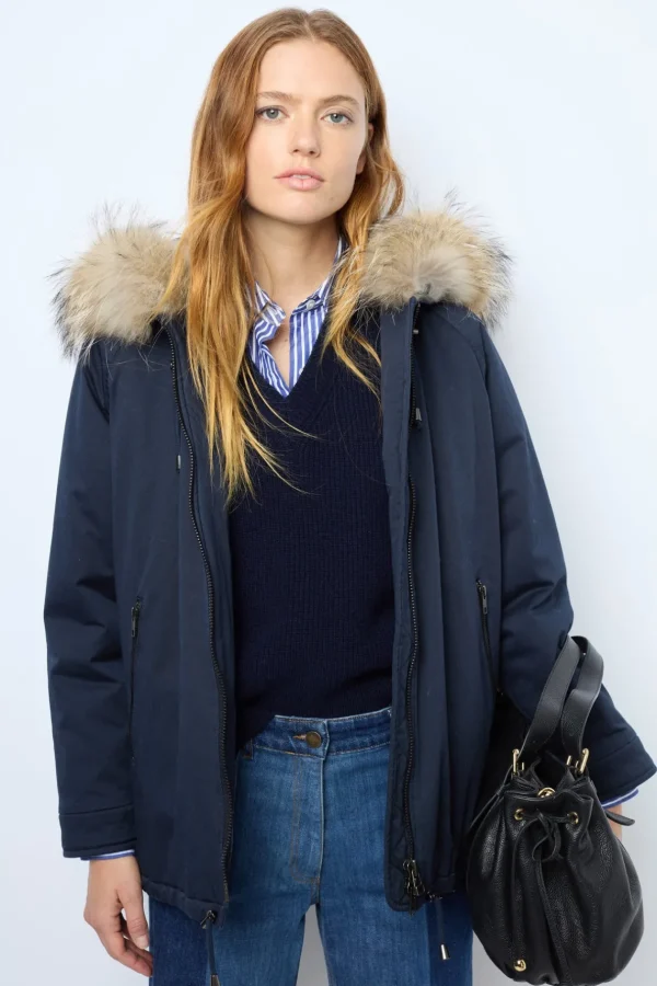 Sale Parka with fur hood - LEONORE Coats