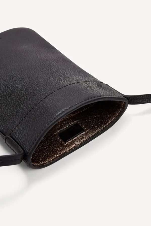 Clearance Phoneholder in grainy leather metallic inside - LADYPHONE Shoulder Bags | Leather Goods