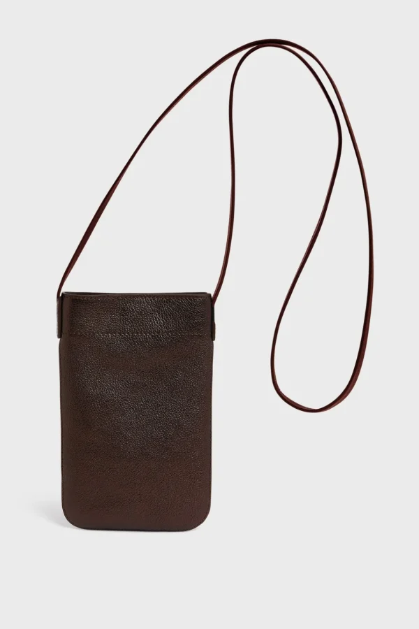 Online Phoneholder in metallic leather - LADYPHONE Shoulder Bags | Leather Goods