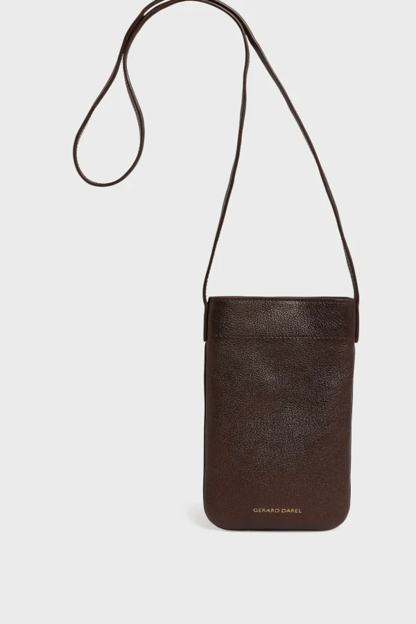 Online Phoneholder in metallic leather - LADYPHONE Shoulder Bags | Leather Goods