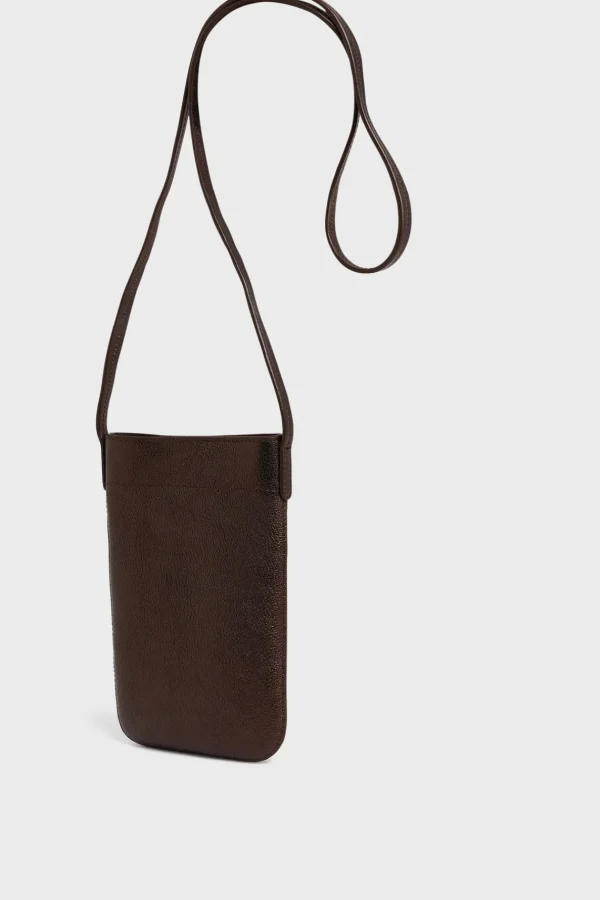 Online Phoneholder in metallic leather - LADYPHONE Shoulder Bags | Leather Goods