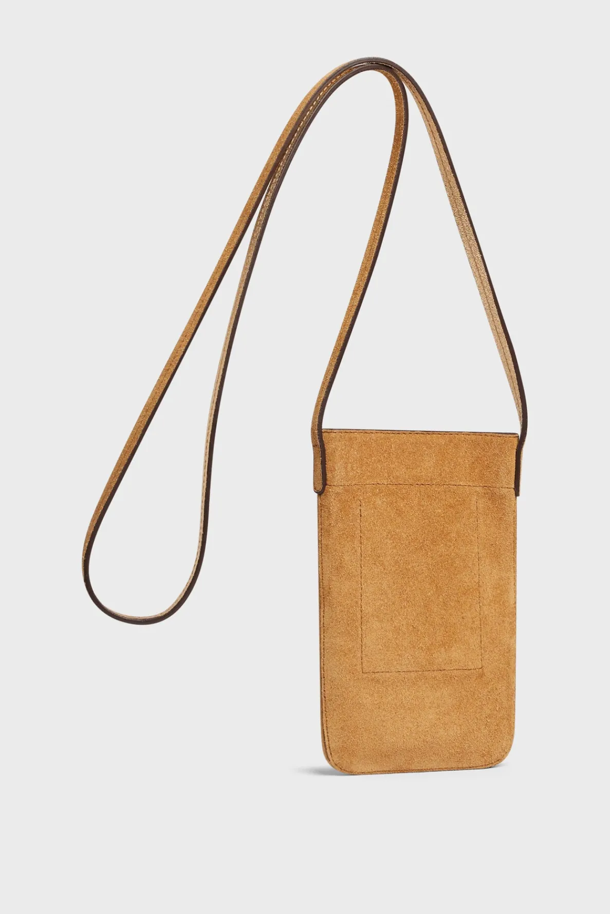 phoneholder_in_suede_leat_3-2.webp Sale Phoneholder in suede leather metallic inside -LADYPHONE Shoulder Bags | Leather Goods