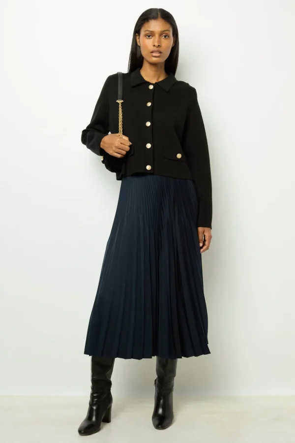 Best Sale Plain pleated midi skirt - CHARLENE Skirts