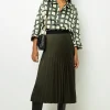 Hot Plain pleated midi skirt - CHARLENE Skirts