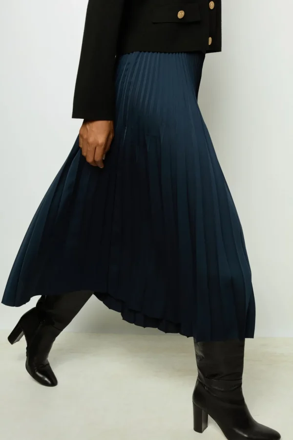 Best Sale Plain pleated midi skirt - CHARLENE Skirts