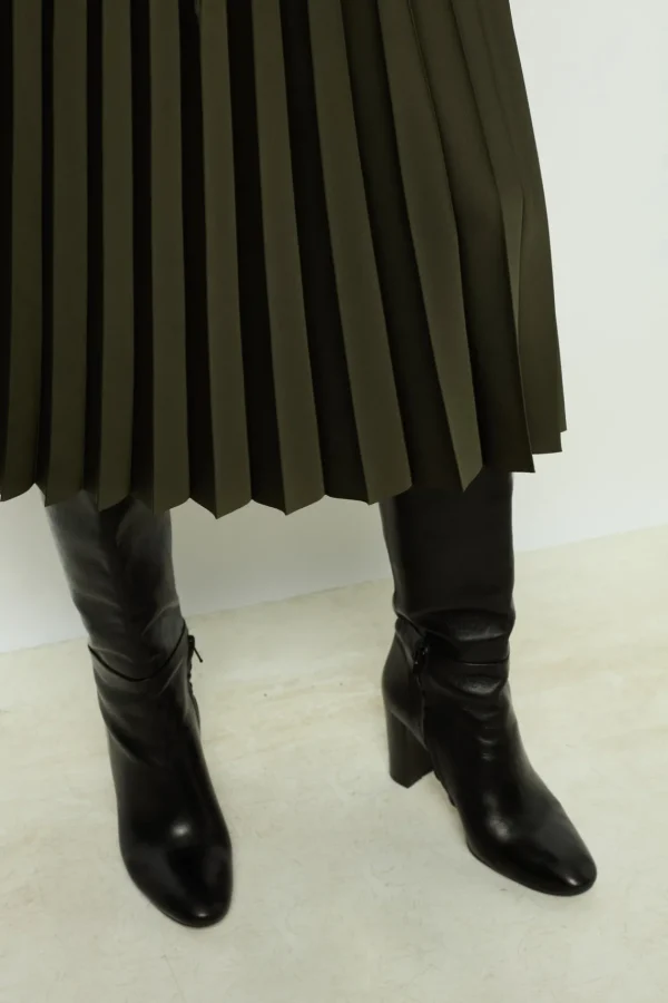 Hot Plain pleated midi skirt - CHARLENE Skirts