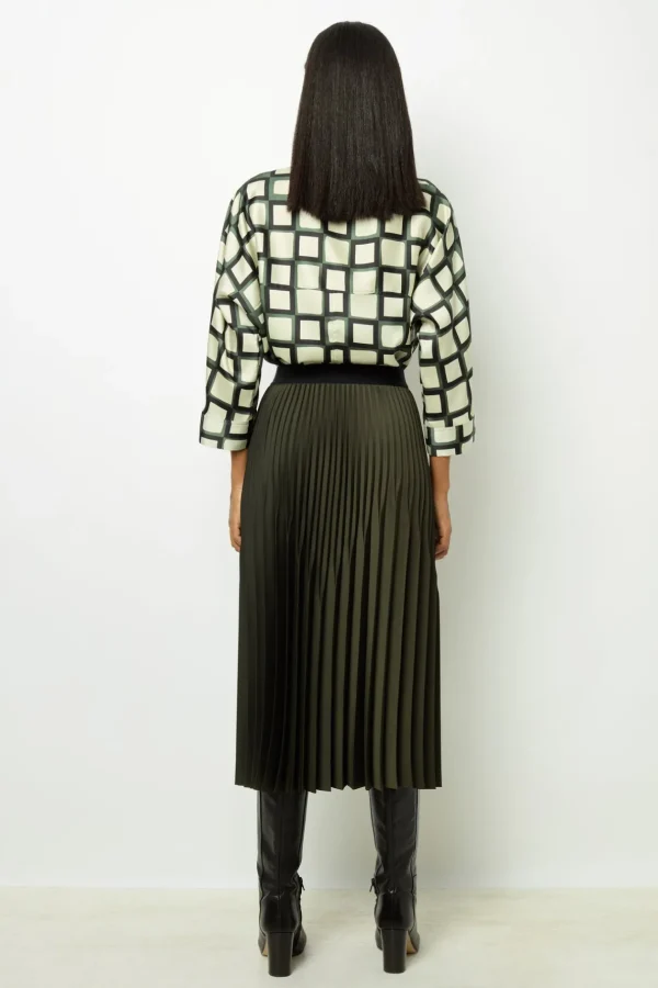 Hot Plain pleated midi skirt - CHARLENE Skirts