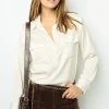 Flash Sale Plain satin blouse - BRIGITTE Shirts & Blouses