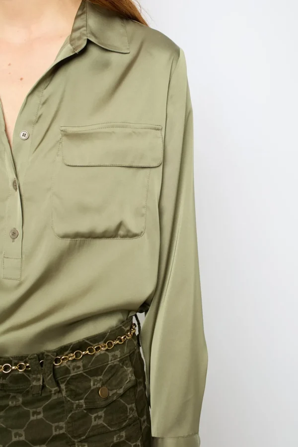 Clearance Plain satin blouse - BRIGITTE Shirts & Blouses