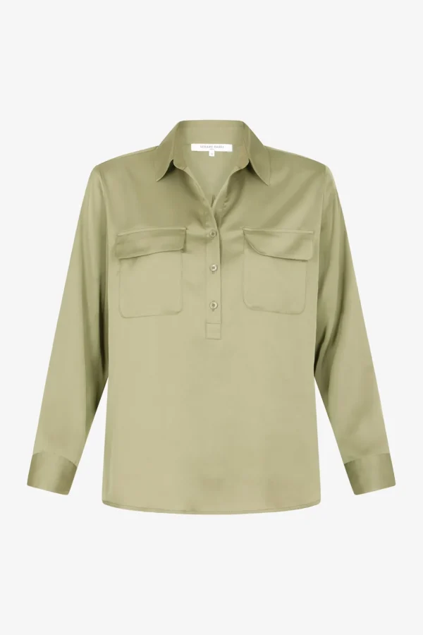 Clearance Plain satin blouse - BRIGITTE Shirts & Blouses