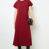 Best Plain waisted midi dress - SERGINA Dresses
