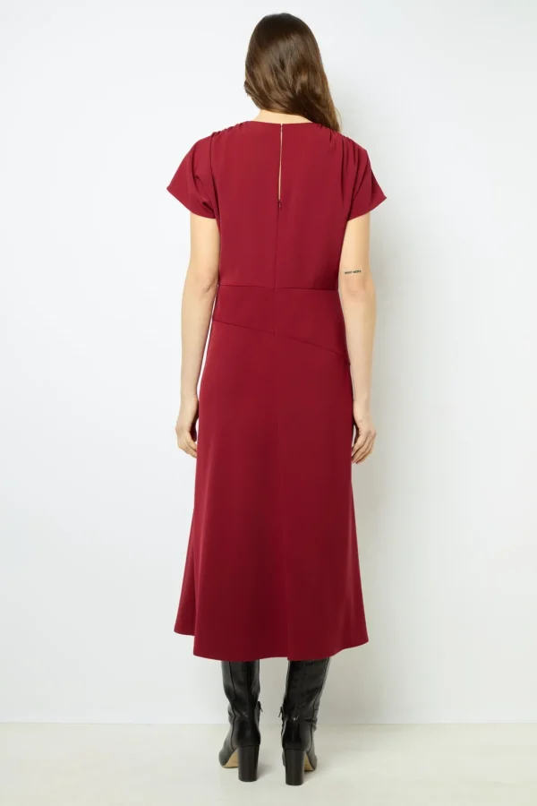 Best Plain waisted midi dress - SERGINA Dresses