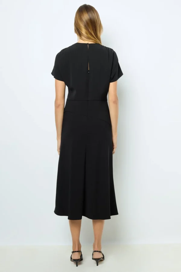 Clearance Plain waisted midi dress - SERGINA Dresses