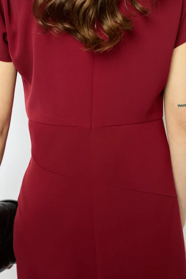 Best Plain waisted midi dress - SERGINA Dresses