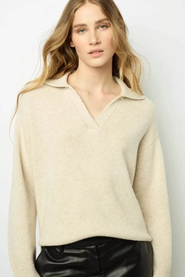Fashion Plain wool polo shirt - JANA Knitwear
