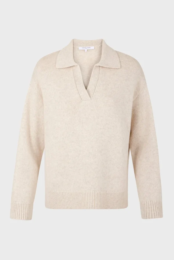 Fashion Plain wool polo shirt - JANA Knitwear
