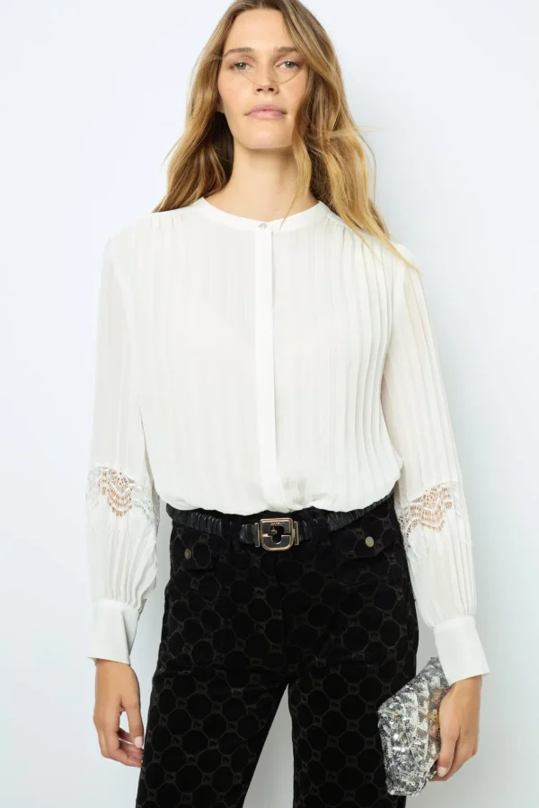 Best Sale Pleated lace top - BELLINE Shirts & Blouses