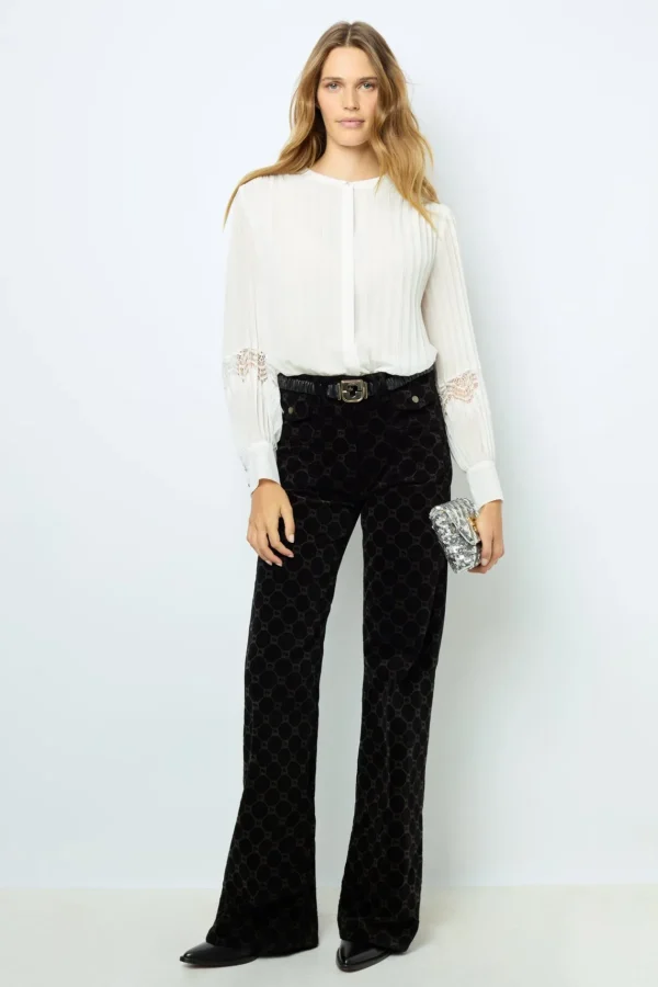 Best Sale Pleated lace top - BELLINE Shirts & Blouses