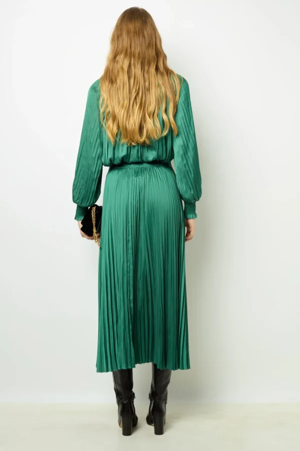 Sale Pleated satin blouse - BABETH Skirts