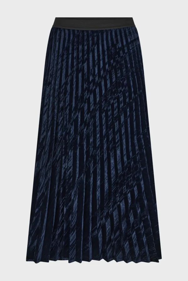 Outlet Pleated velvet skirt - CAROLINE Skirts