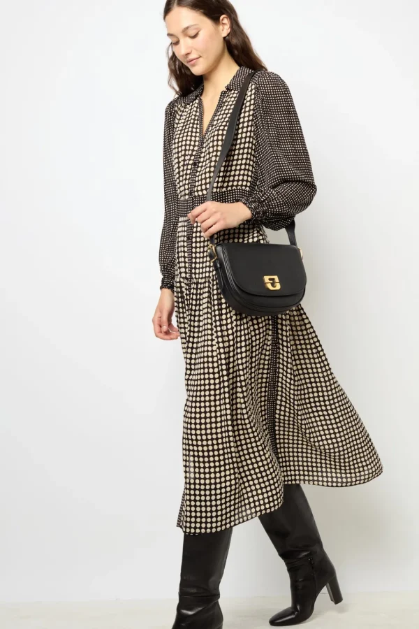 Clearance Polka Dot Long Shirt Dress - SUNITA Dresses