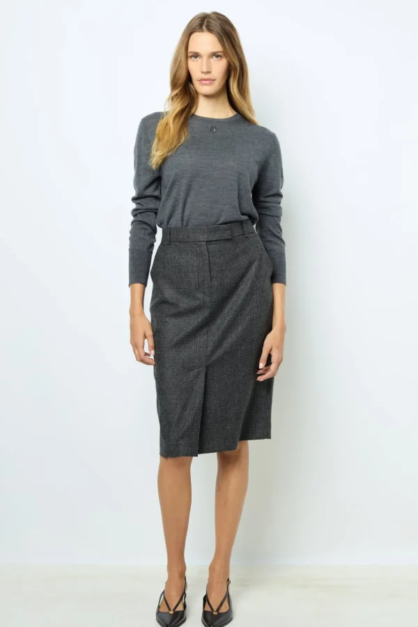 Cheap Prince of Wales straight skirt - CAHINA Skirts