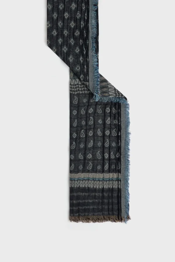 Discount Printed c"])self.__next_f.push([1,"otton and wool scarf - DAELIA Scarves