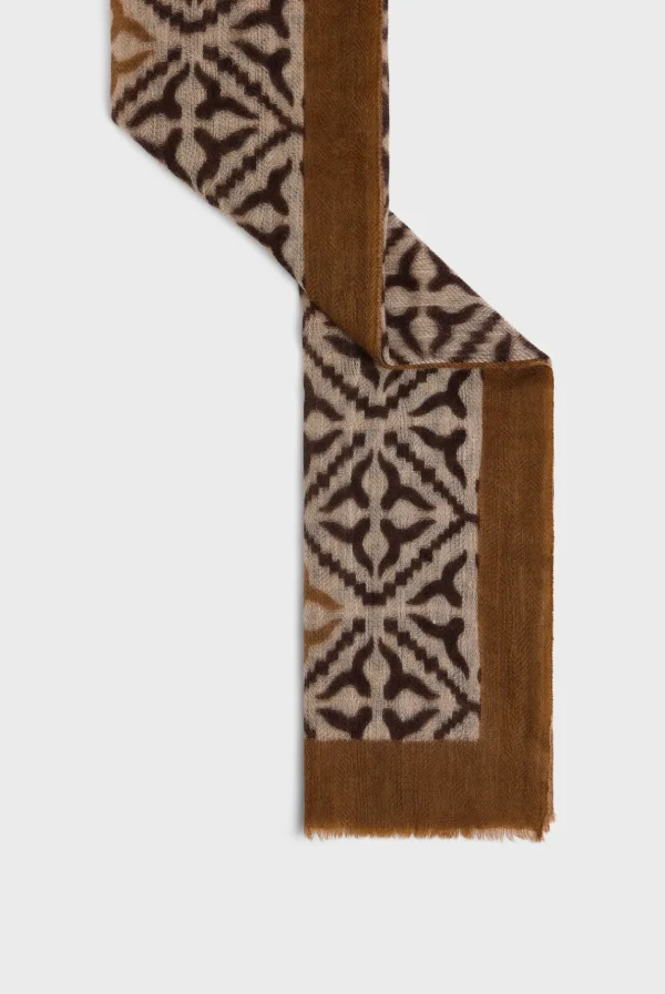 Online Printed wool and cashmere scarf - DYLANE Scarves