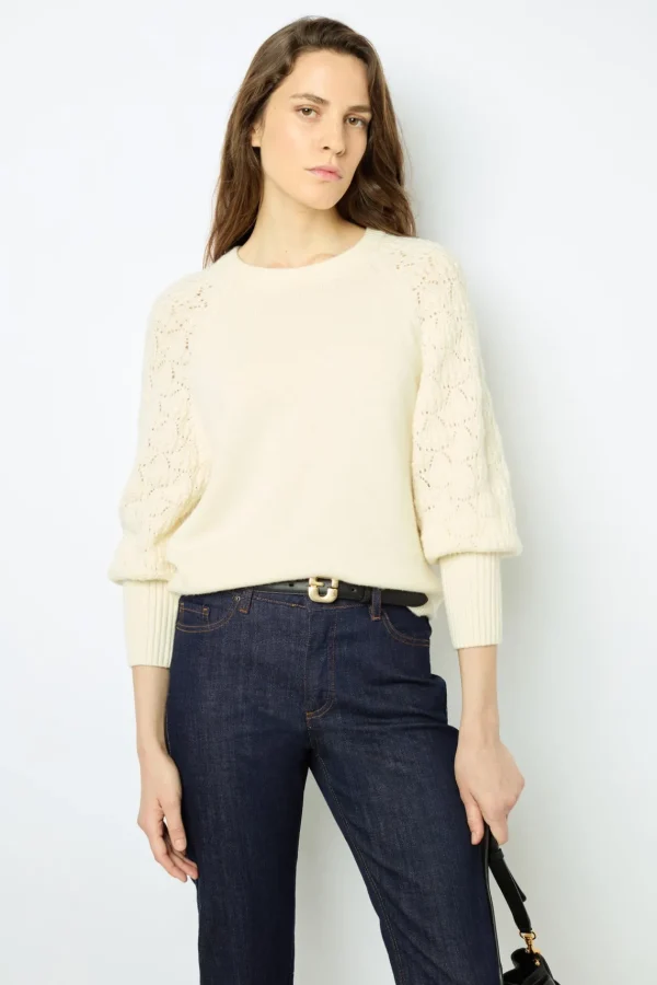 Best Pullover with openwork sleeves - JOELYNE Knitwear