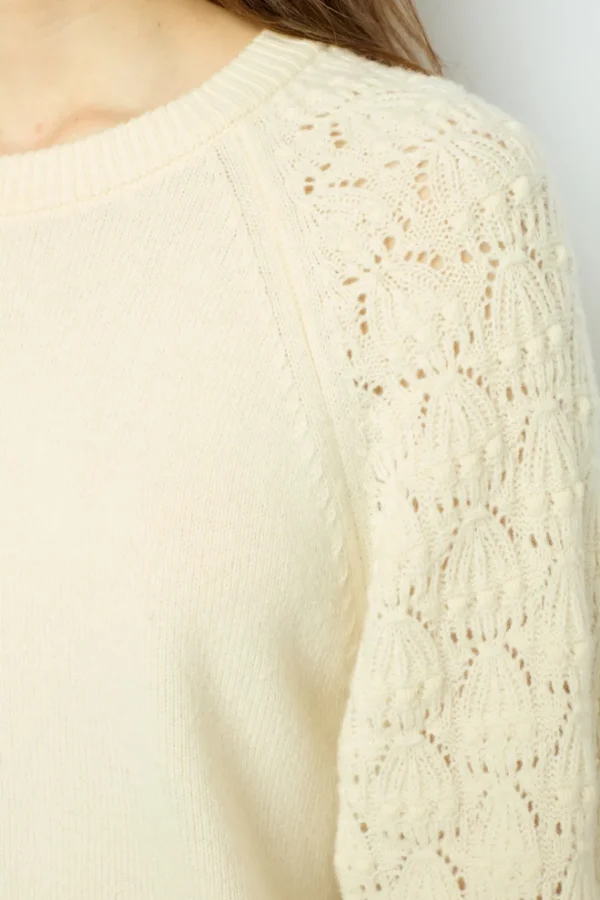 Best Pullover with openwork sleeves - JOELYNE Knitwear
