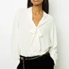 Cheap Pussy-bow collar blouse Shirts & Blouses