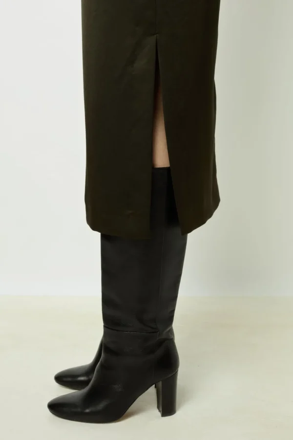 Sale Satin midi skirt - CORALINE Skirts