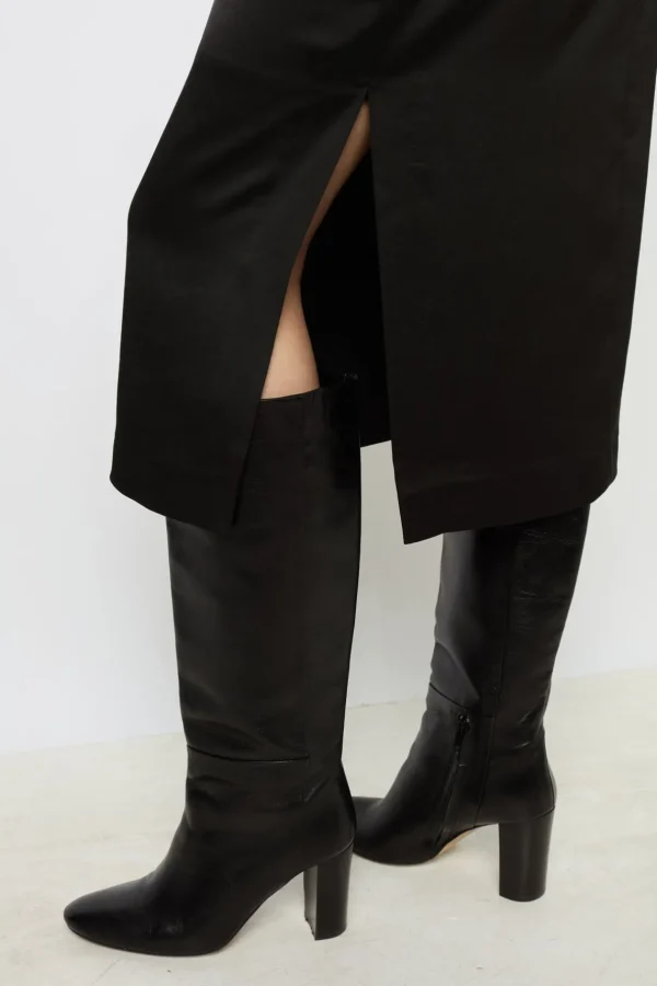Best Satin midi skirt - CORALINE Skirts