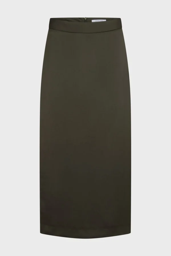 Sale Satin midi skirt - CORALINE Skirts