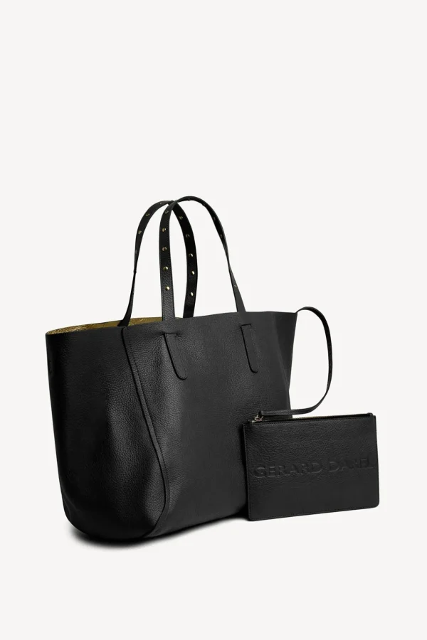 Flash Sale Shopping bag in grainy leather metallic inside - SIMPLE 2 Handbag | Cabas & Tote Bags