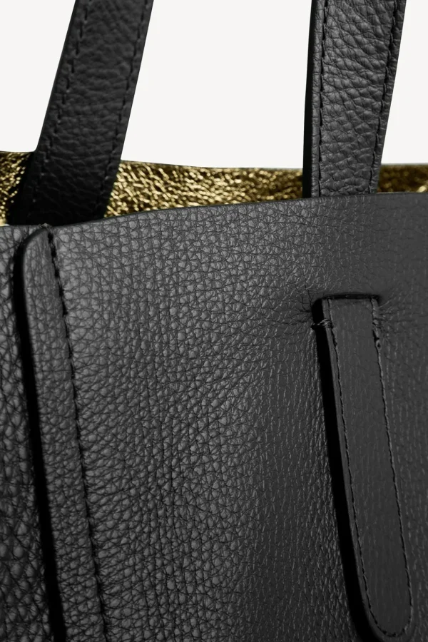 Flash Sale Shopping bag in grainy leather metallic inside - SIMPLE 2 Handbag | Cabas & Tote Bags