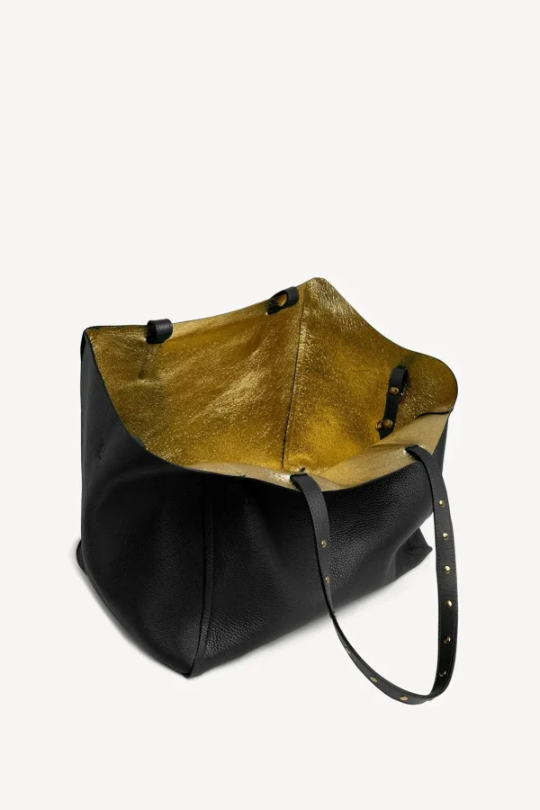 Flash Sale Shopping bag in grainy leather metallic inside - SIMPLE 2 Handbag | Cabas & Tote Bags