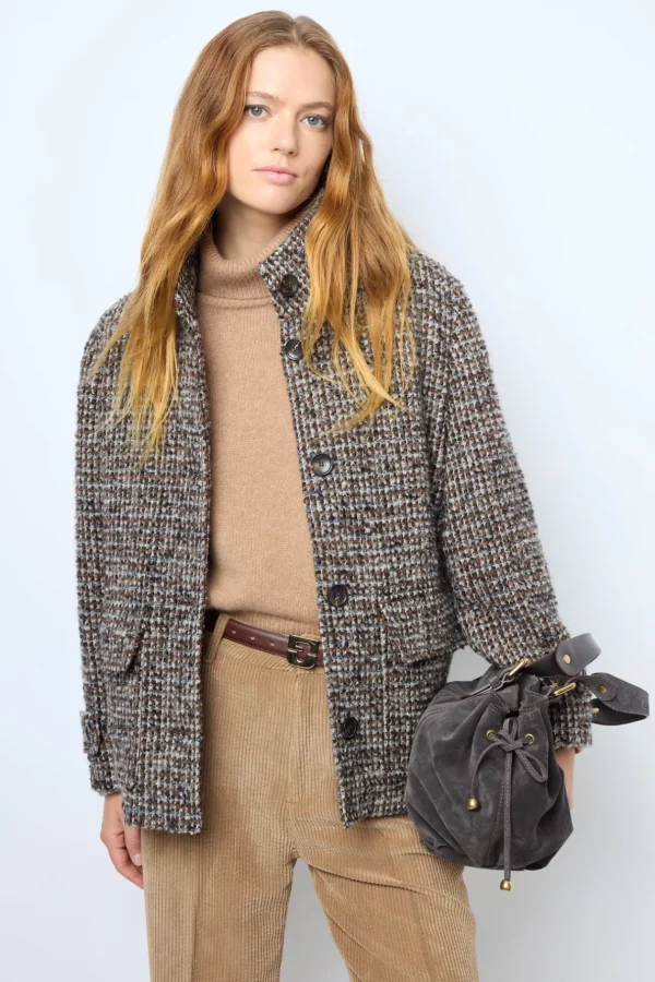 Cheap Short check coat - LEONTINE Coats