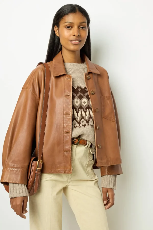Outlet Short leather jacket - JOCYA Leather & Pelts