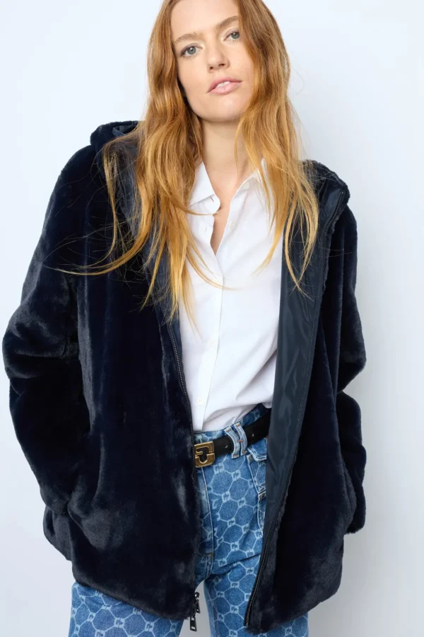 Fashion Short reversible parka in faux fur - LILYROSE Coats