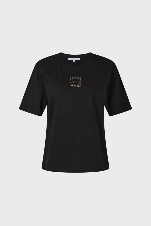 Hot Short sleeve T-shirt with studded logo - ANOUCHE Tops & T-Shirts