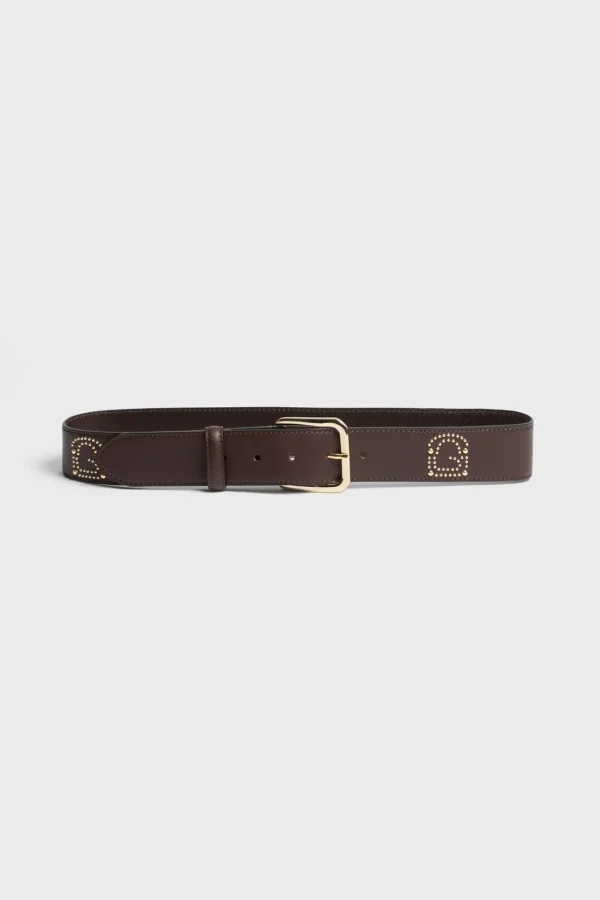Best Signature leather belt with studs - LE MAY Belts