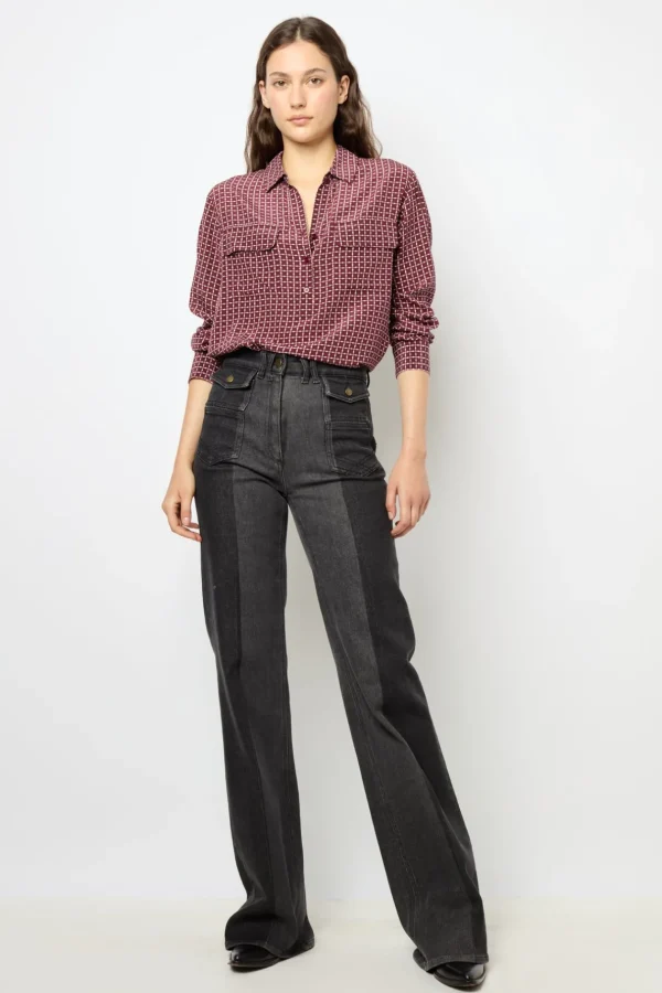 Discount Silk printed blouse - BERNADETTE Shirts & Blouses