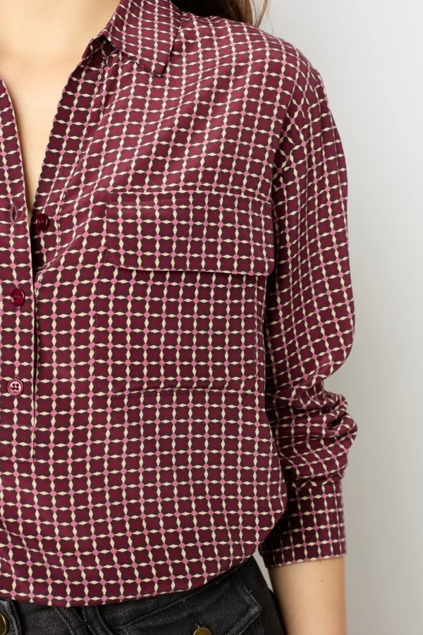 Discount Silk printed blouse - BERNADETTE Shirts & Blouses