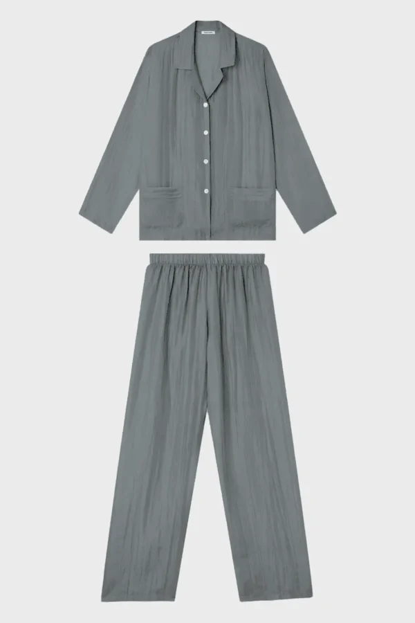 Fashion Silk Pyjama - Light grey Pyjamas & Kimonos