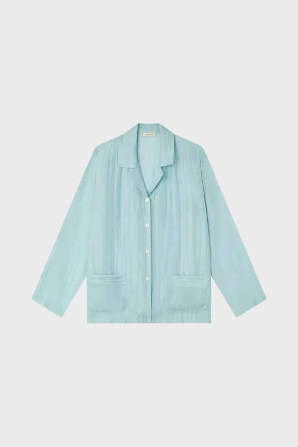 Outlet Silk pyjamas - sky blue Pyjamas & Kimonos