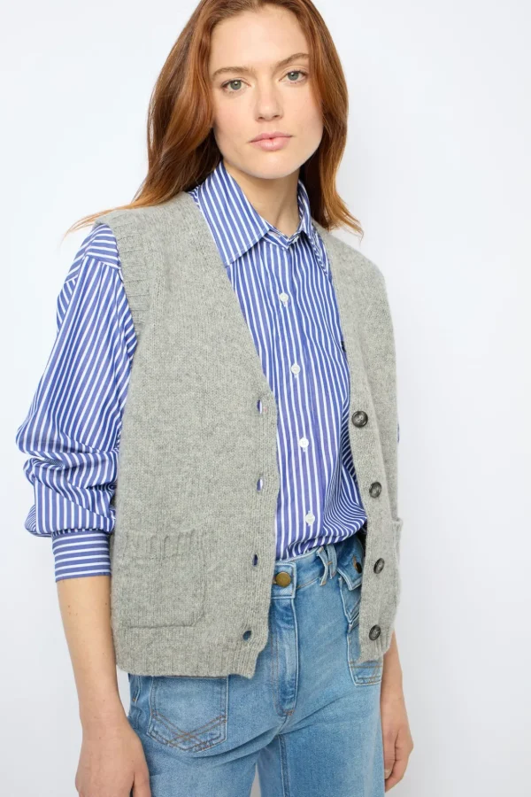 Outlet Sleeveless cardigan - JOSSELYN Knitwear